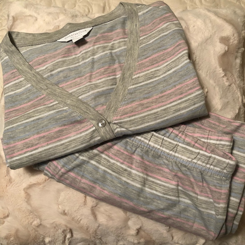 NWT Charter Club Striped Pajamas Set (M)